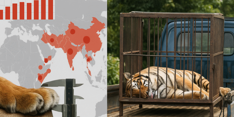 Global Tiger Trafficking Escalates, with 9 Seizures Monthly